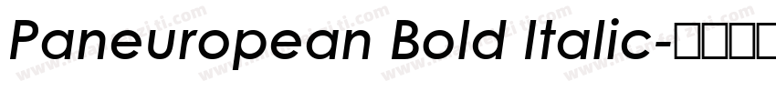 Paneuropean Bold Italic字体转换